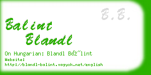 balint blandl business card